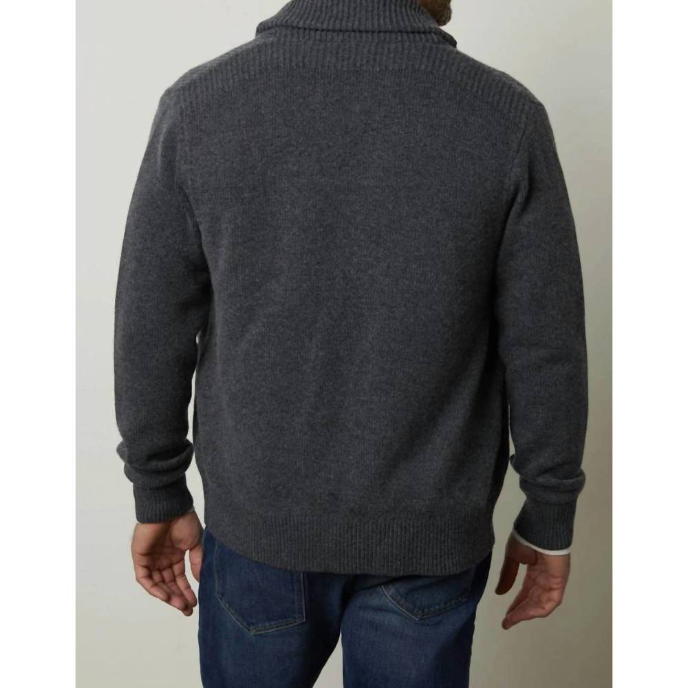 NEW VELVET BY GRAHAM & SPENCER thornton long sleeve cardigan in charcoal - Picture 2 of 3
